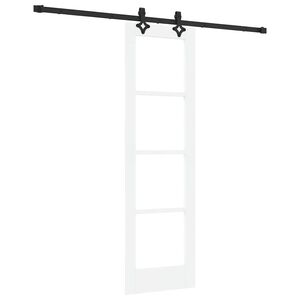 vidaXL Schuifdeur ORKDAL 61 x 198,5 cm Massief grenenhout en glas
