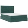 vidaXL Opbergbed met LED met matras Donkergroen 140 x 190 cm Fluweel