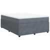 vidaXL Boxspring met matras fluweel donkergrijs 140x200 cm