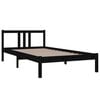 vidaXL Bedframe massief hout zwart 100x200 cm