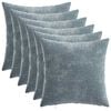vidaXL Kussensloop 6 pcs HEERLEN Lichtblauw 30 x 30 cm Chenille Stof