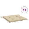 vidaXL Tuinstoelkussens 4 st 50x50x3 cm oxford stof beige