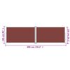 vidaXL Windscherm uittrekbaar 160x600 cm bruin