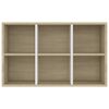 vidaXL Boekenkast/dressoir 66x30x98 cm bewerkt hout wit sonoma eiken