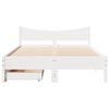 vidaXL Bedframe met lades massief grenenhout wit 120x200 cm