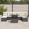 vidaXL Tuin Sofa Set met opslag 8 pcs Zwart Poly riet