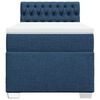 vidaXL Boxspring met matras stof blauw 90x190 cm