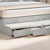 vidaXL Bedlades met lade Beton Grijs 160 x 36,5 x 16,5 cm Bewerkt hout