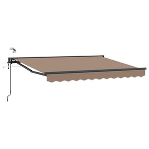 vidaXL Elektrisch Uittrekbaar Zonnescherm Taupe 3,5 x 2 m