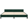 vidaXL Bedframe zonder matras 160x200 cm fluweel donkergroen