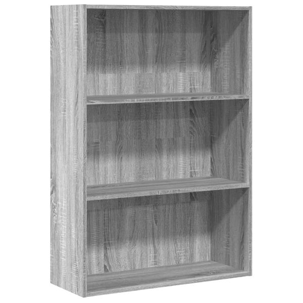 vidaXL Boekenkast 80x30x114 cm bewerkt hout grijs sonoma eikenkleurig