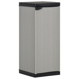 vidaXL Tuinkast met 1 schap 35x40x85 cm grijs en zwart