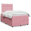 vidaXL Boxspring met matras fluweel roze 120x200 cm