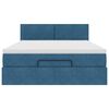 vidaXL Ottoman bed met matras 140x200cm fluweel donkerblauw