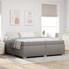 vidaXL Bedframe met matras Taupe 200 x 200 cm Stof