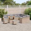 vidaXL Tuin Sofa Set met kussen met opslag 12 pcs Beige en Licht Grijs