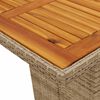 vidaXL Tuin Eetset met kussen 9 pcs Beige en bruin poly rattan
