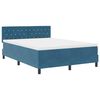 vidaXL Boxspringbed met matras Donkerblauw 160 x 200 cm Fluweel