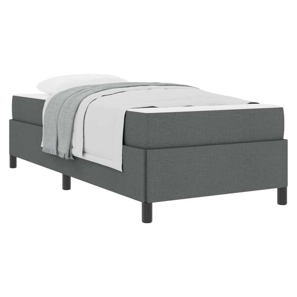 vidaXL Boxspringbed Donkergrijs 80 x 200 cm Stof