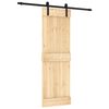 vidaXL Schuifdeur 70 x 210 cm Massief Grenenhout (Niet-Behandeld)