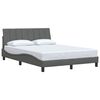 vidaXL Bedframe zonder matras "Hanko" stof donkergrijs 140x190 cm