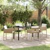 vidaXL Tuin eettafelset 5 pcs Beige poly rattan
