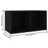 vidaXL 3-delige Tv-meubelset bewerkt hout zwart