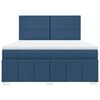vidaXL Boxspring met matras stof blauw 180x200 cm