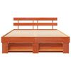 vidaXL Bedframe Wasbruin 140 x 200 cm Massief grenenhout