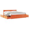 vidaXL Bedframe zonder matras massief grenenhout wasbruin 180x200 cm