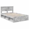 vidaXL Bedframe met hoofdeinde Beton 120 x 200 cm Massief grenenhout
