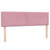 vidaXL Boxspring met matras fluweel roze 160x210 cm