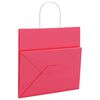 vidaXL Papieren zakken 250 st met hengsels 54x15x49 cm roze