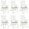 vidaXL Tuinstoelkussens 6 st 50x50x4 cm oxford stof beige