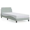 vidaXL Bedframe Dover lichtgrijs 90x190 cm fluweel