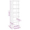vidaXL Schoenenrek 27,5x27x102 cm bewerkt hout grijs sonoma