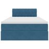 vidaXL Opbergbed met LED met matras met LED Blauw 120 x 190 cm Fluweel