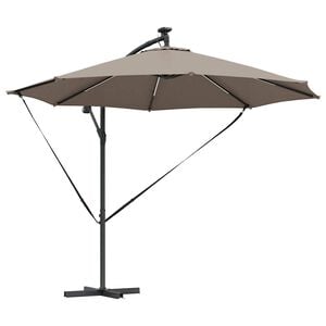 vidaXL Parasol 294 x 294 x 248 cm Polyester en Aluminium Taupe