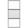 vidaXL Schuifdeur 90x205 cm gehard glas en aluminium zwart