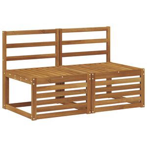 vidaXL 2-delige Buitenbank middenstuk Massief Acaciahout Naturel