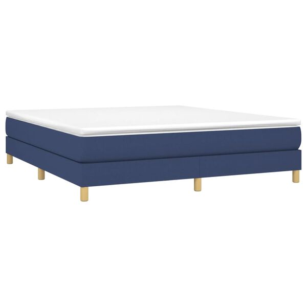 vidaXL Boxspring bed stof blauw 180x200 cm