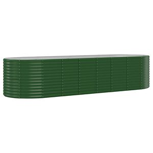 vidaXL Plantenbak 322x100x68 cm gegalvaniseerd staal groen