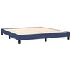 vidaXL Boxspring met matras stof blauw 180x200 cm
