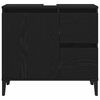 vidaXL Badkamer Kast met lade Zwart Eiken 65 x 33 x 60 cm Bewerkt hout