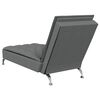 vidaXL Massage chaise longue met bolster stof donkergrijs