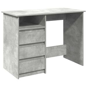 vidaXL Bureau 102x50x75 cm bewerkt hout betongrijs
