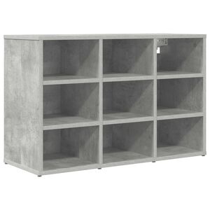 vidaXL Schoenenkast 77,5 x 30 x 51 cm Bewerkt hout Betongrijs