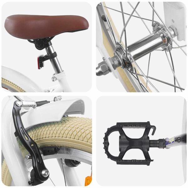 vidaXL Kinderfiets 20 Inch voor 6-11 jaar oud Wit