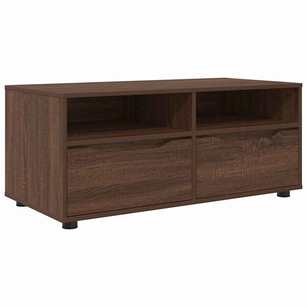 vidaXL TV-kast met lade Bruin Eiken 100 x 48 x 43 cm Bewerkt hout