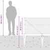 vidaXL Afrasteringspaal Grijs 25 x 0,8 m (25 mm gaas) Staal en PVC